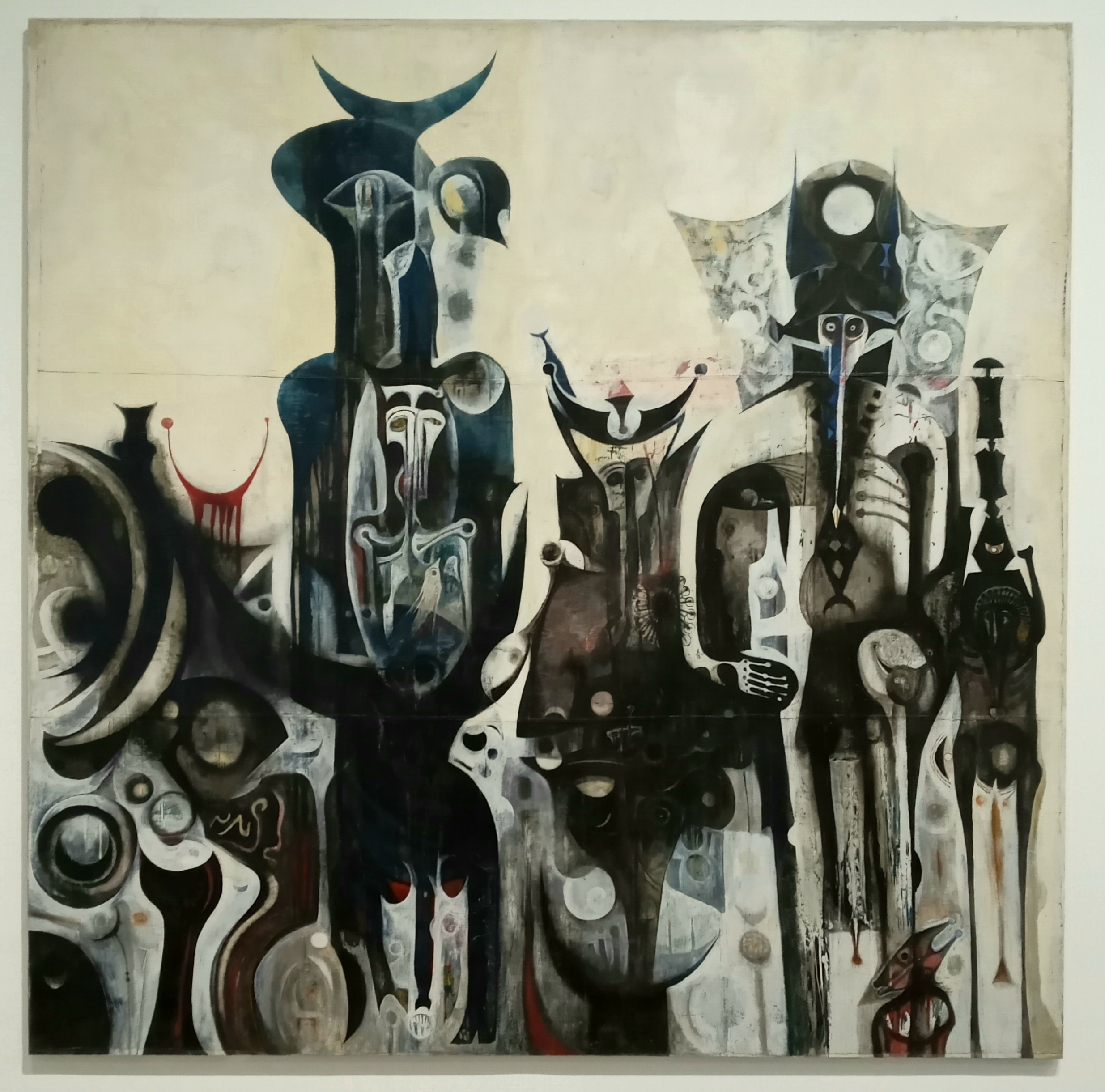 'Reborn Sounds of Childhood Dreams', 1961-65, enamel and oil on cotton